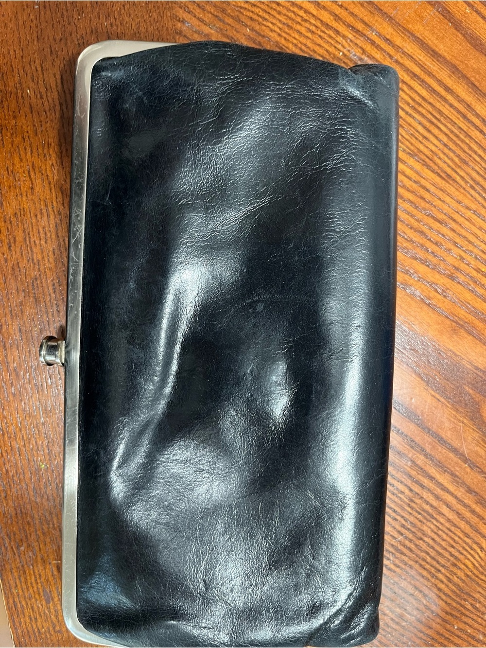 Hobo clutch Black Leather wallet